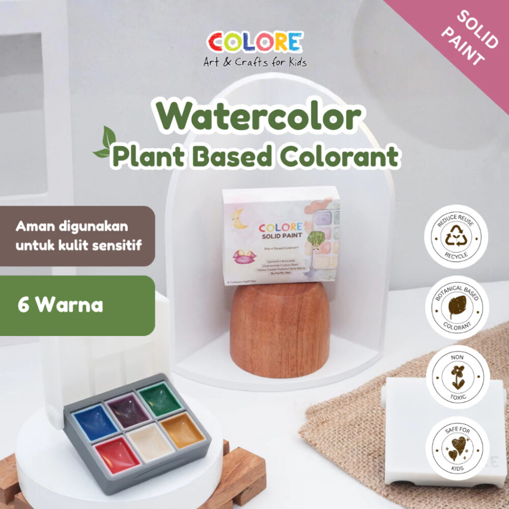 COLORE Solid Paint 6 Pan - Half Pan